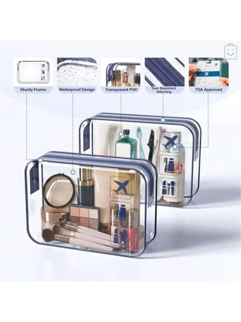 Compression Packing Cubes Travel Organizer Set Luggage Bags Toiletry Storage